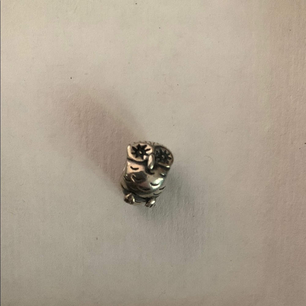 Pandora silver Owl  Charm Bead